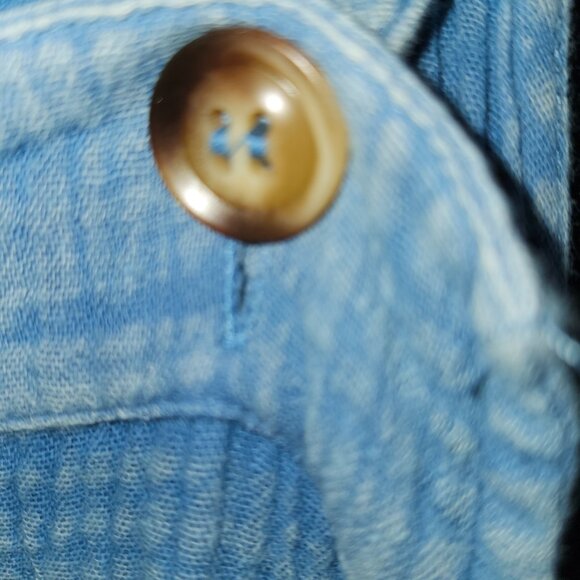 NWT Heyson Lightweight Kangaroo Pocket Wide-Leg Overall Jumpsuit Denim Blue - Picture 6 of 10